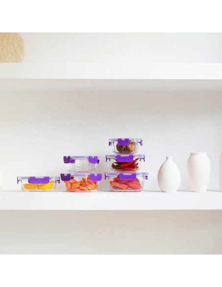 Cristal de Tupper com BPA de fechamento hermético livre