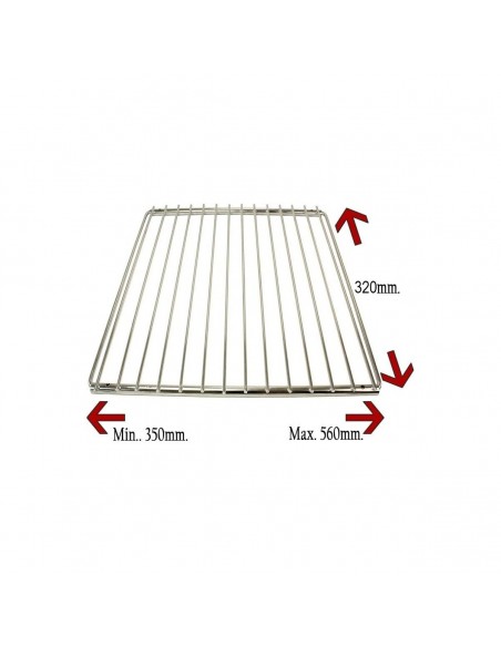 Grade de forno extensível 350 a 560 mm