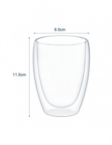 Definir 4 copos de cristal duplo de 350 ml