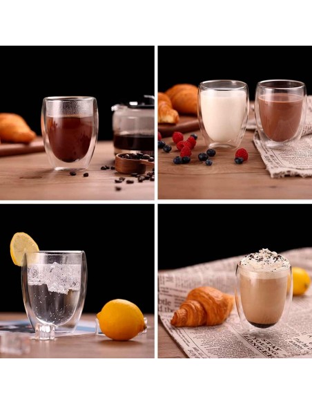 Definir 4 copos de cristal duplo de 350 ml
