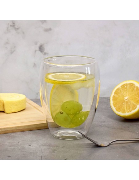 Definir 4 óculos de cristal duplo de 250 ml