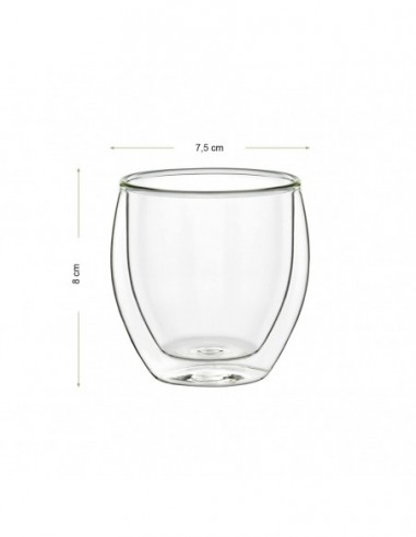 Definir 4 copos de cristal duplo de 150 ml
