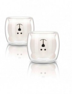 Definir 2 copos de cristal duplo de 250 ml de urso