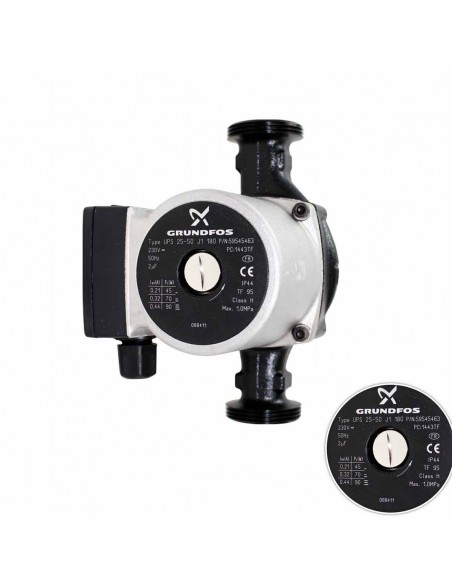 Bombas de circulação de caldeira Grundfos 25-50 180mm