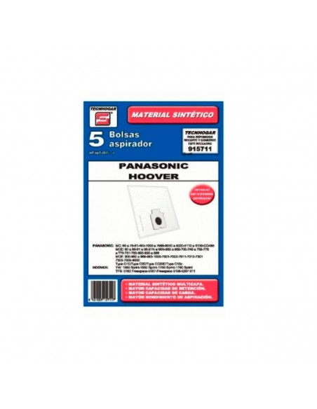 Hoover Nilfisk Panasonic Synthetic Bag 5 unidades 915711